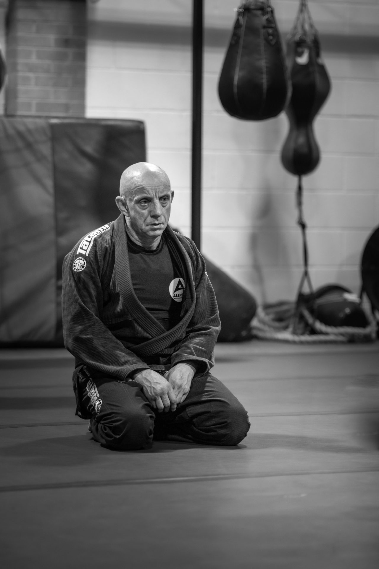 Quiet moment on the mats